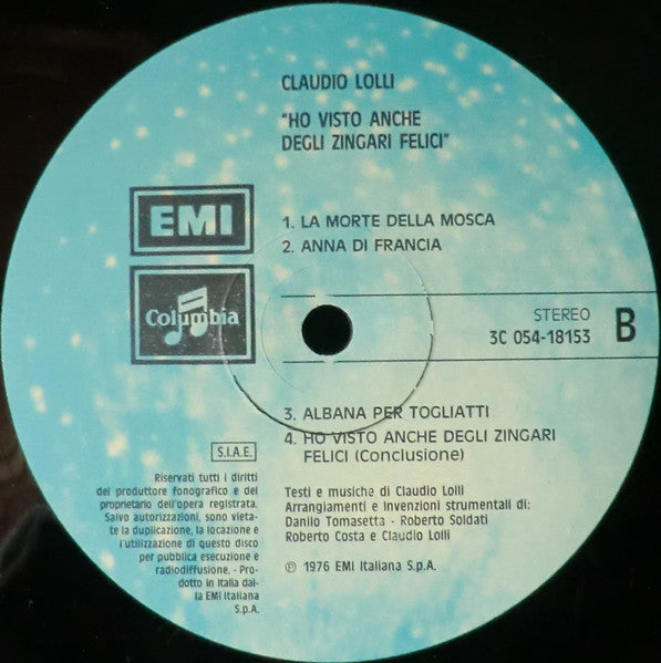 Claudio Lolli - Ho Visto Anche Degli Zingari Felici