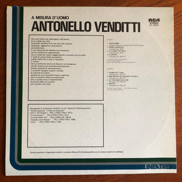 Antonello Venditti - A Misura D'Uomo
