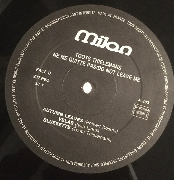 Toots Thielemans - Ne Me Quitte Pas