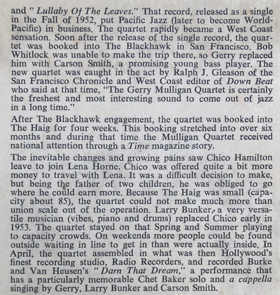 Gerry Mulligan - The Genius Of Gerry Mulligan