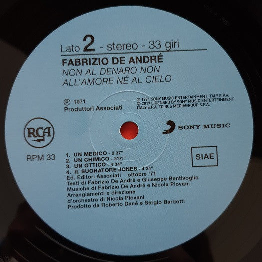 Fabrizio De André - Non Al Denaro Non All'Amore Nè Al Cielo