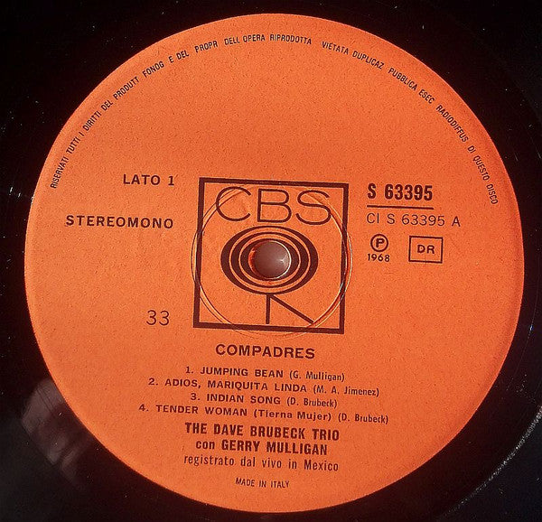 The Dave Brubeck Trio Featuring Gerry Mulligan - Compadres