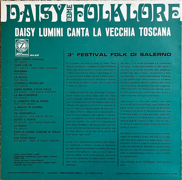 Daisy Lumini - Daisy Come Folklore (Daisy Lumini Canta La Vecchia Toscana)