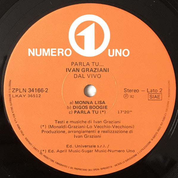Ivan Graziani - Parla Tu... Ivan Graziani Dal Vivo