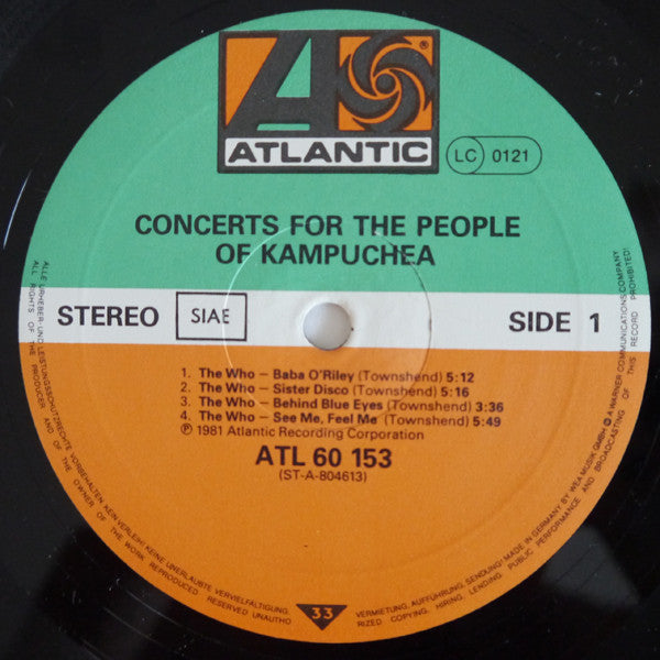 Various - Concerts For The People Of Kampuchea