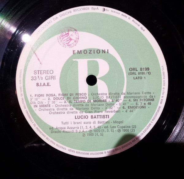 Lucio Battisti - Emozioni