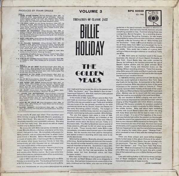 Billie Holiday - The Golden Years Volume Three