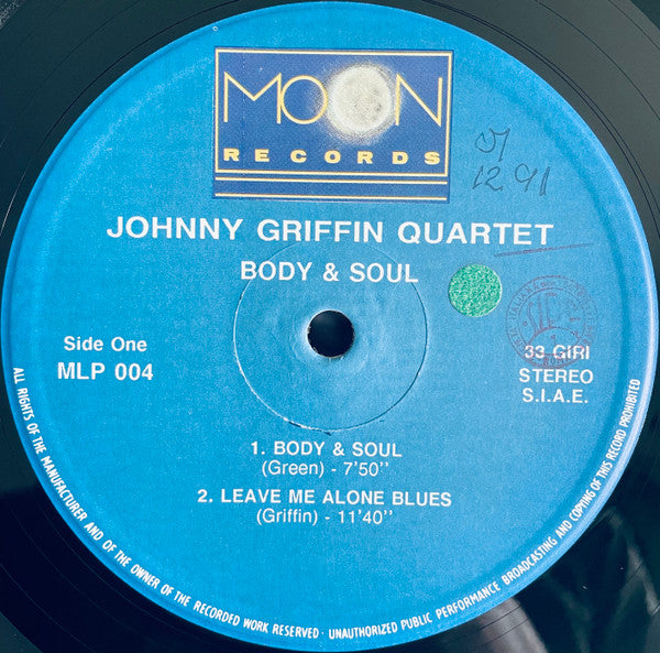 The Johnny Griffin Quartet - Body And Soul