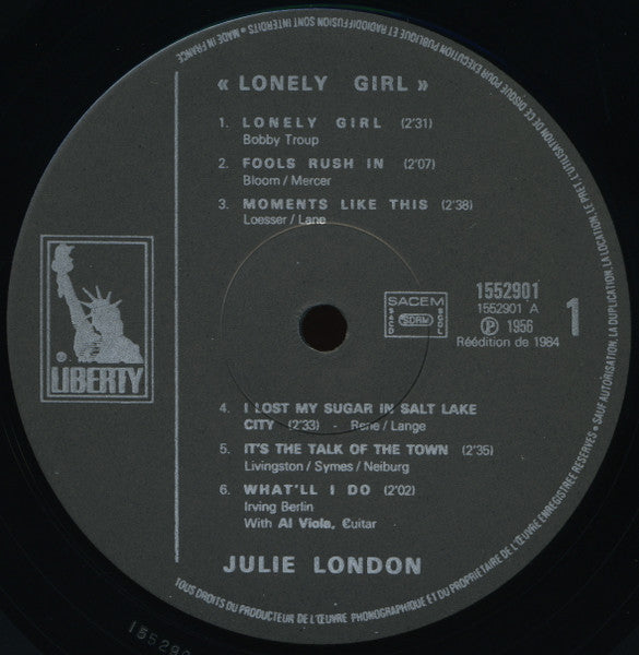 Julie London - Lonely Girl