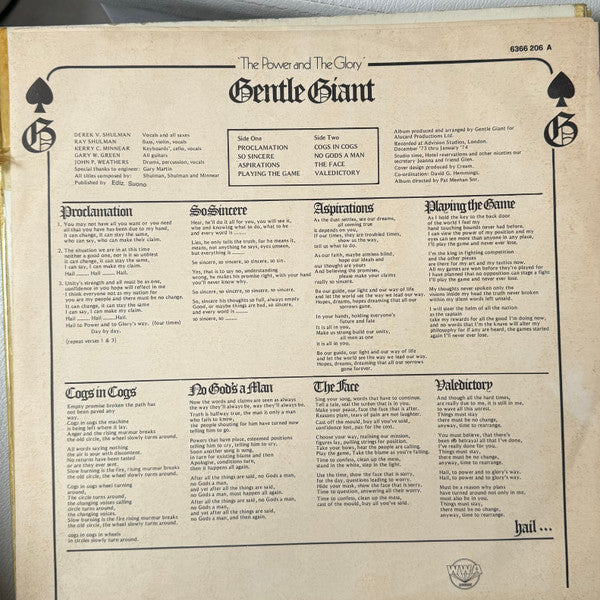 Gentle Giant - The Power And The Glory