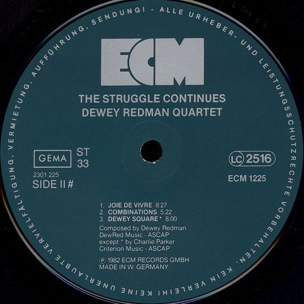Dewey Redman Quartet - The Struggle Continues