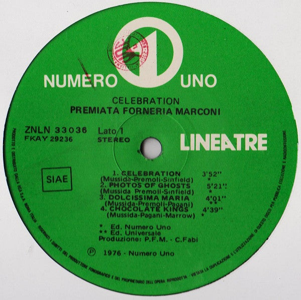 Premiata Forneria Marconi - Celebration