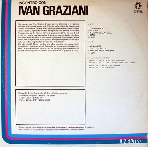 Ivan Graziani - Incontro Con Ivan Graziani
