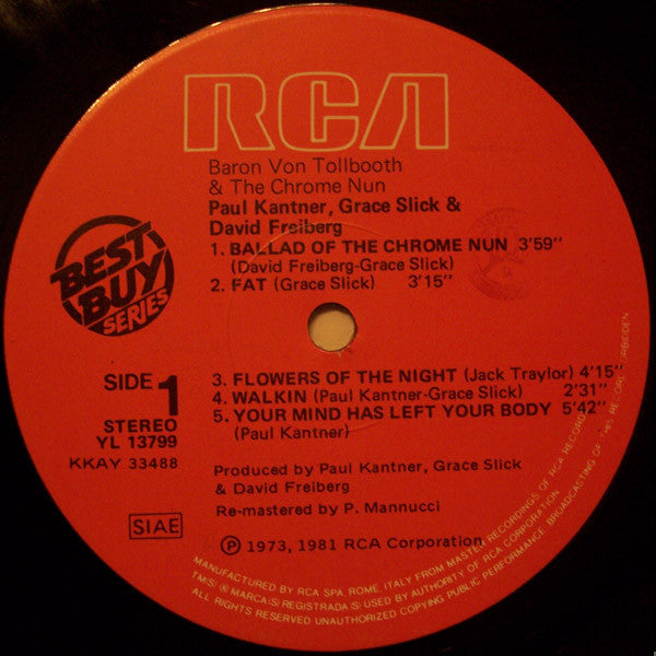 Paul Kantner, Grace Slick & David Freiberg – Baron Von Tollbooth & The Chrome Nun