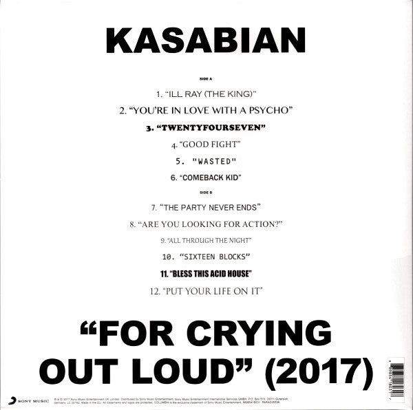 Kasabian - For Crying Out Loud (2017)