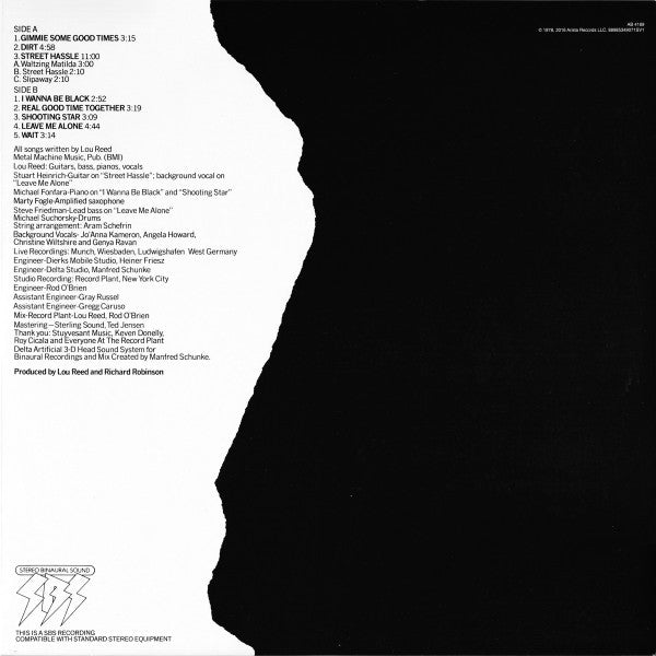 Lou Reed - Street Hassle (nuovo)