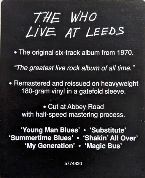 The Who - Live At Leeds (nuovo)