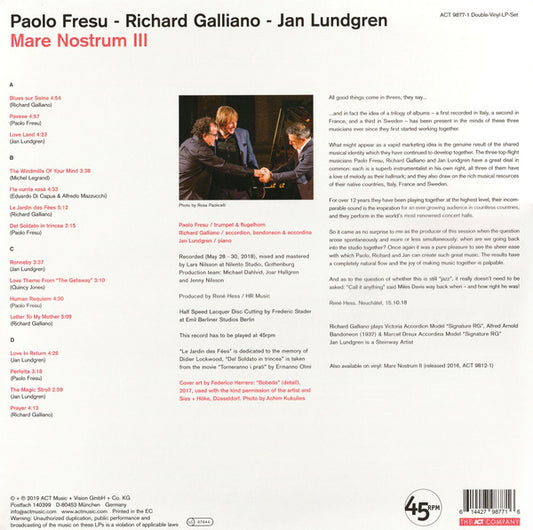 Paolo Fresu - Mare Nostrum III