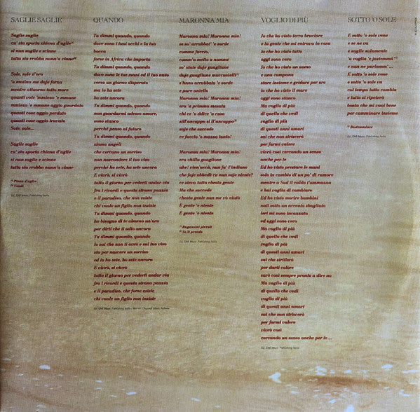 Pino Daniele - Sotto 'o Sole (Sigillato)