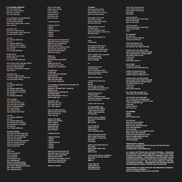 Billie Eilish - When We All Fall Asleep, Where Do We Go?