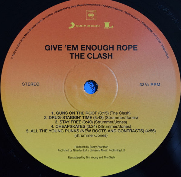 The Clash - Give 'Em Enough Rope (nuovo)