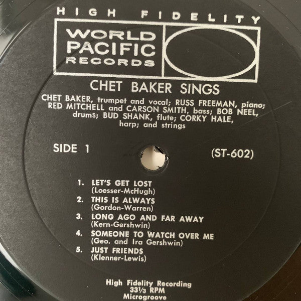 Chet Baker - Sings And Plays With Bud Shank, Russ Freeman And Strings