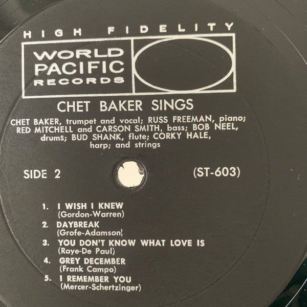 Chet Baker - Sings And Plays With Bud Shank, Russ Freeman And Strings