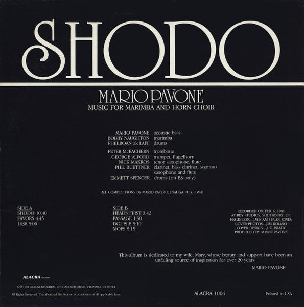 Mario Pavone - Shodo