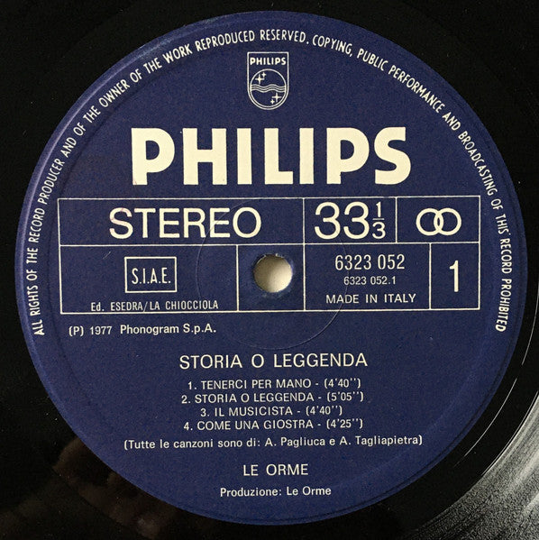 Le Orme - Storia O Leggenda