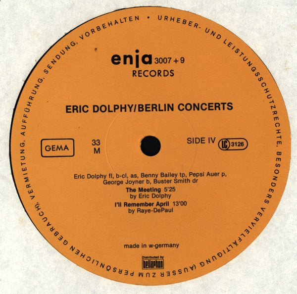 Eric Dolphy - Berlin Concerts