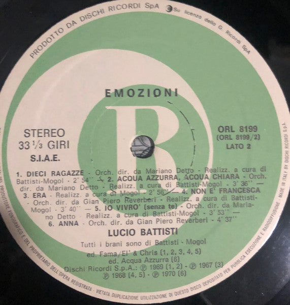 Lucio Battisti - Emozioni