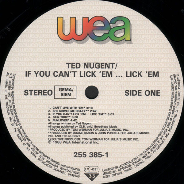 Ted Nugent - If You Can't Lick 'Em... Lick 'Em