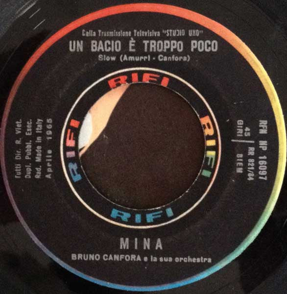 Mina - Soli / Un Bacio È Troppo Poco (7")