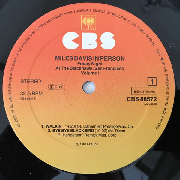 Miles Davis - In Person Friday And Saturday Nights At The Blackhawk, San Francisco