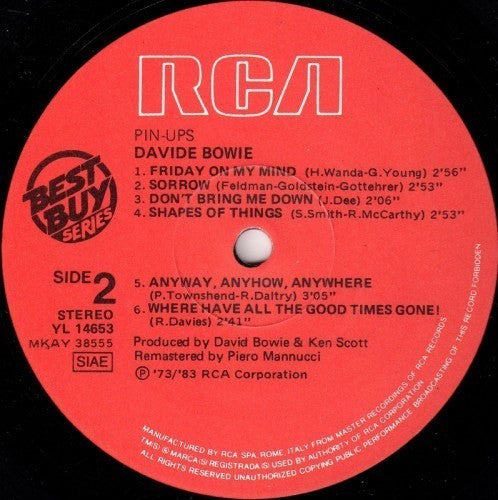 David Bowie - Pinups