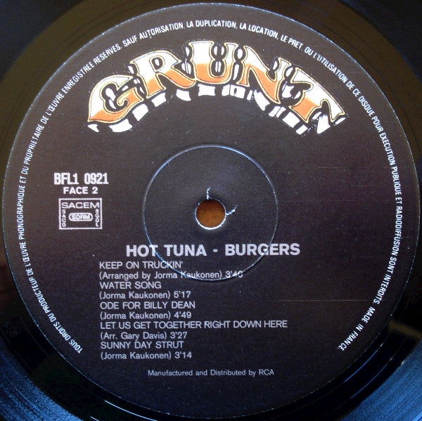 Hot Tuna - Burgers