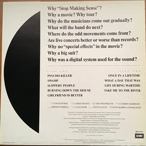 Talking Heads - Stop Making Sense