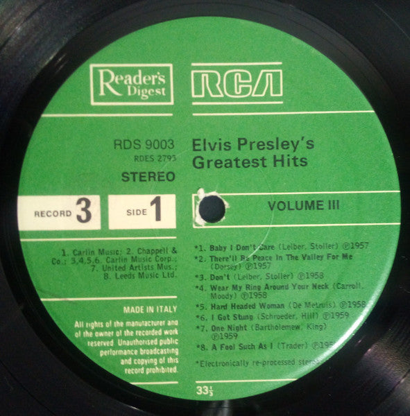 Elvis Presley - Elvis Presley's Greatest Hits (box)