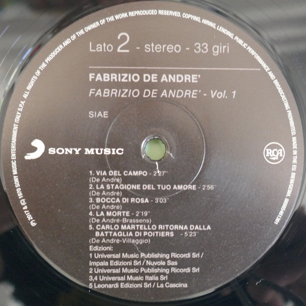 Fabrizio De André - Fabrizio De André Vol.1 (nuovo)