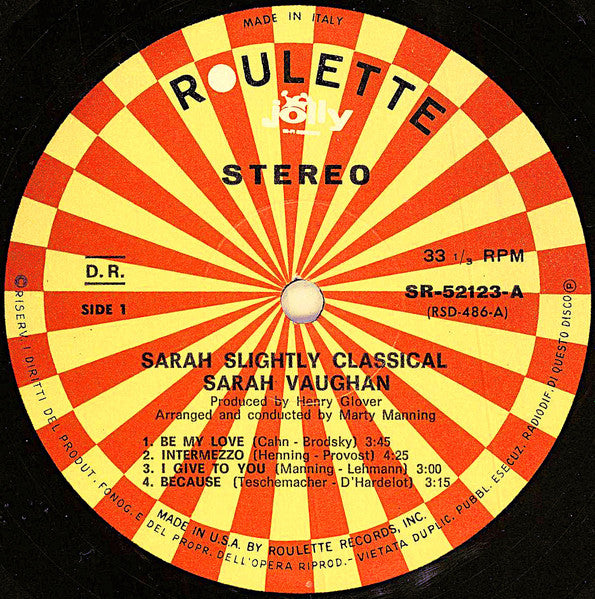 Sarah Vaughan - Sarah Slightly Classical