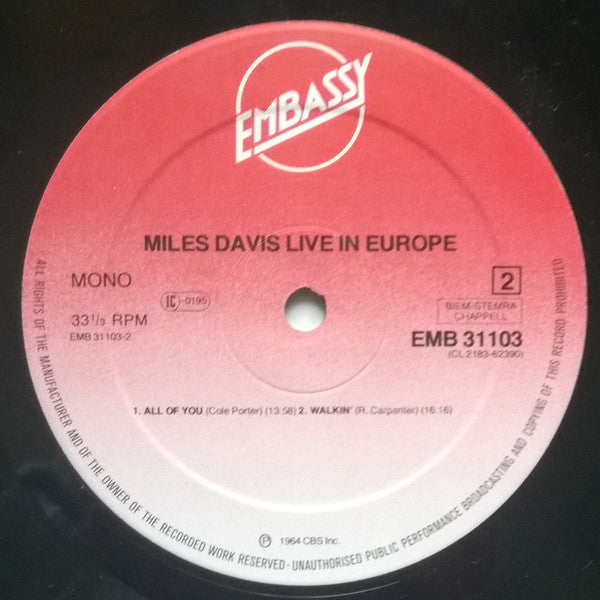 Miles Davis - Live In Europe