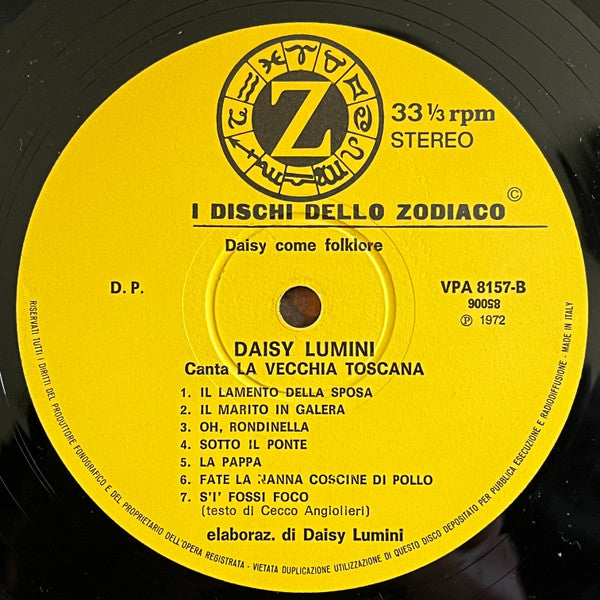 Daisy Lumini - Daisy Come Folklore (Daisy Lumini Canta La Vecchia Toscana)