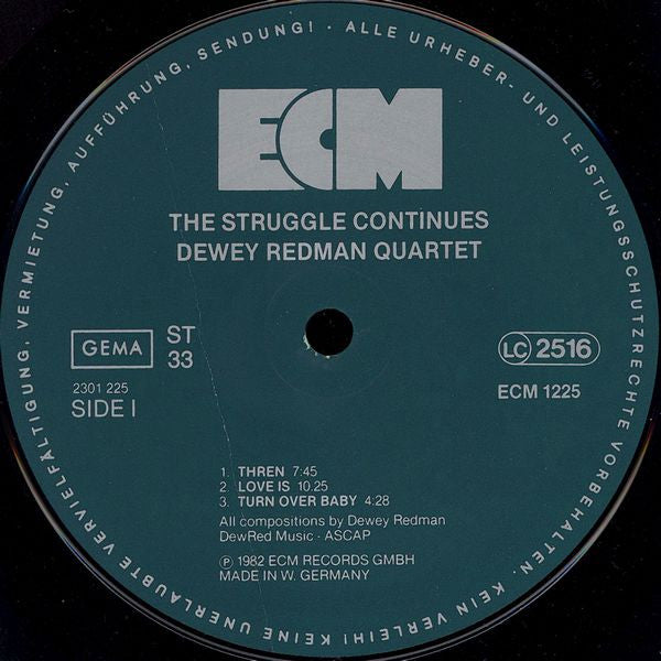 Dewey Redman Quartet - The Struggle Continues