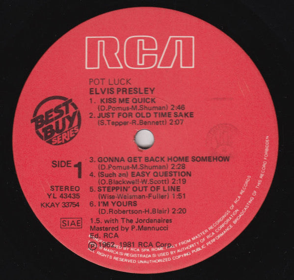 Elvis Presley - Pot Luck