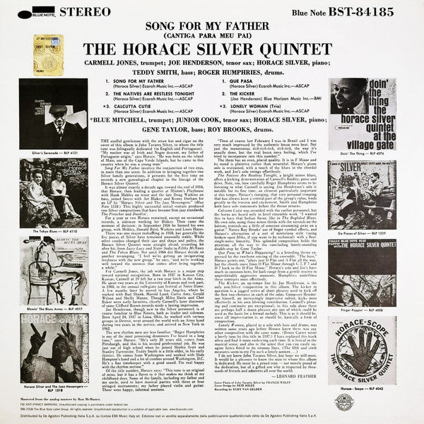 The Horace Silver Quintet - Song For My Father