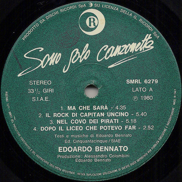 Edoardo Bennato - Sono Solo Canzonette