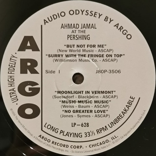 Ahmad Jamal Trio - Ahmad Jamal At The Pershing / But Not For Me - (sigillato)
