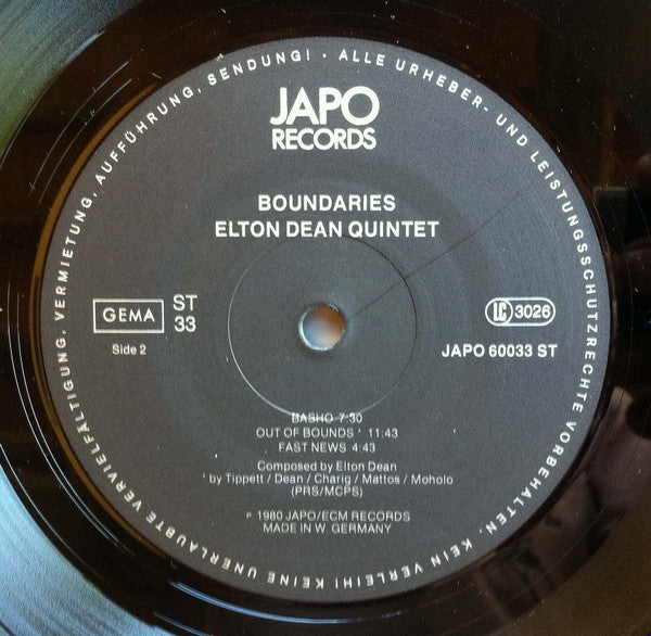 Elton Dean Quintet - Boundaries