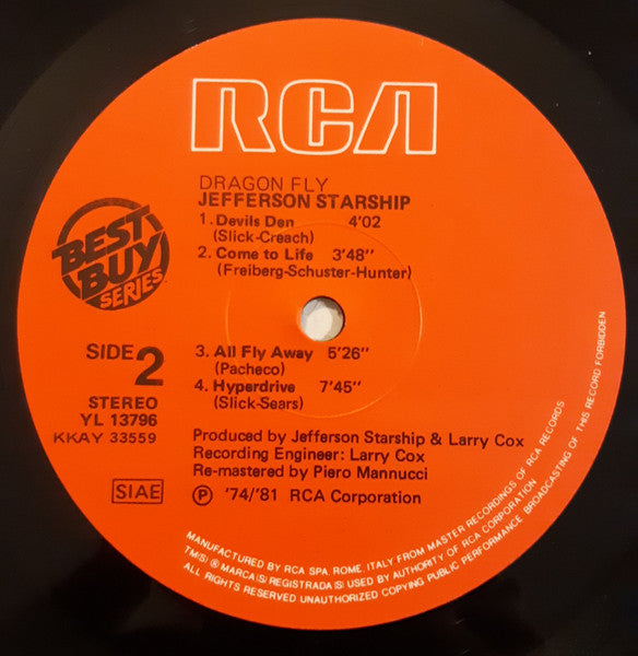 Jefferson Starship - Dragon Fly