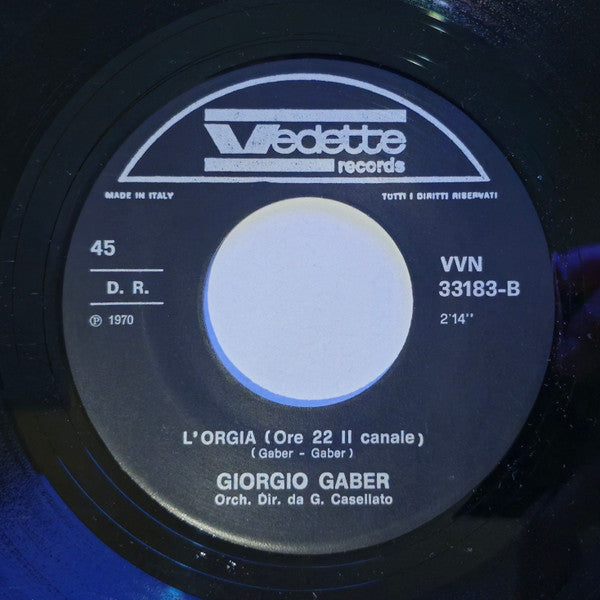 Giorgio Gaber - Barbera E Champagne (7")